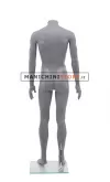 Manichino uomo senza testa plastica grigio opaco