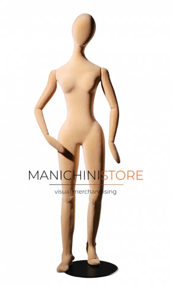 Manichino donna flessibile in schiuma di poliuretano