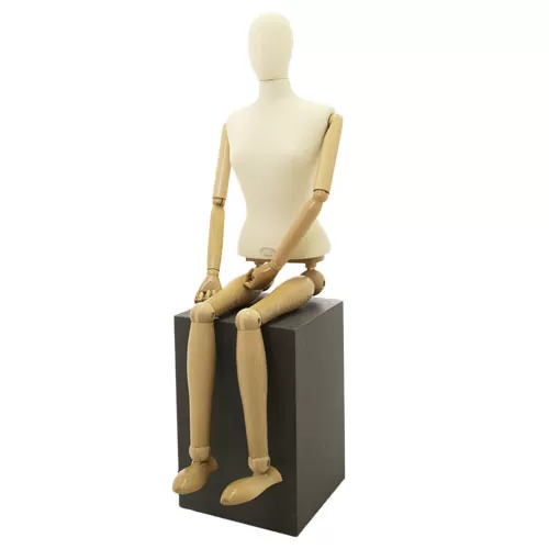 Manichino donna con braccia e gambe in legno