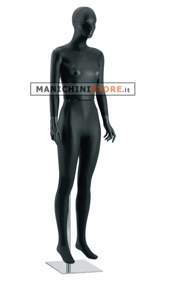Manichino donna spillabile con testa nero