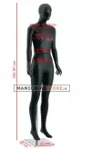 Manichino donna spillabile con testa nero