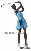 Manichino sportivo donna dalla testa a uovo - golf
