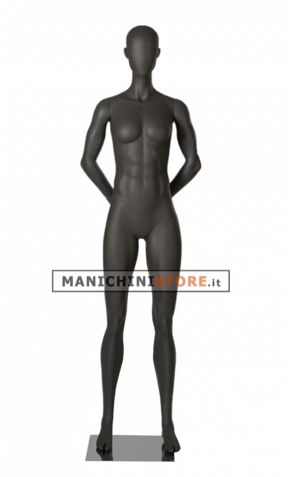 Manichino sportivo donna dalla testa a uovo - fitness