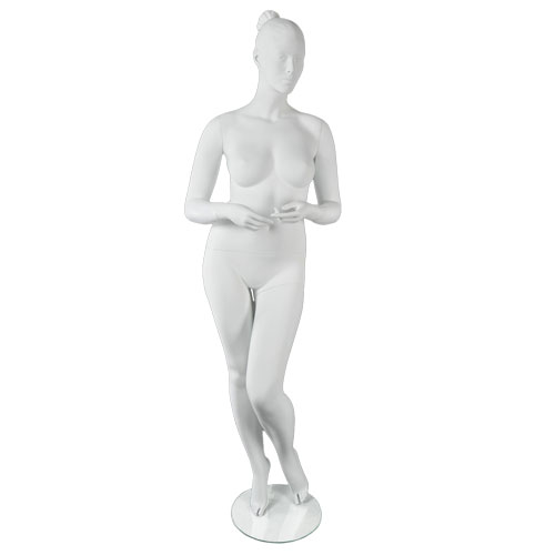 Manichino donna taglia comoda testa scolpita