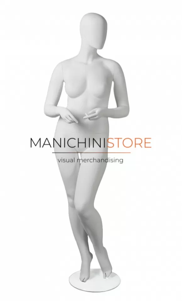 Manichino donna taglia comoda testa a uovo