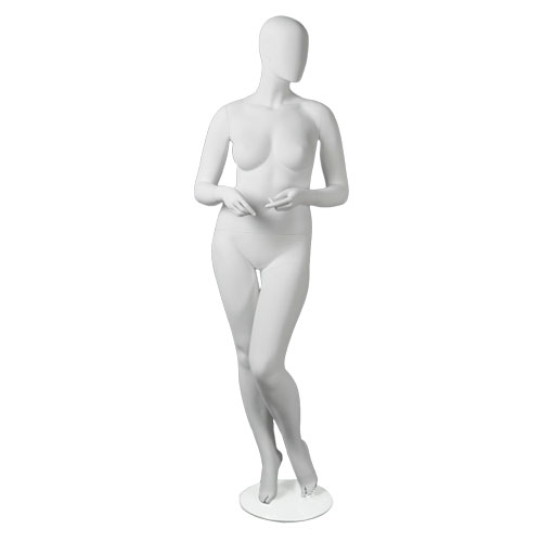 Manichino donna taglia comoda testa a uovo