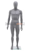 Manichino uomo testa uovo in plastica grigio opaco