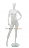 Manichino donna testa uovo - HHC9 Bianco