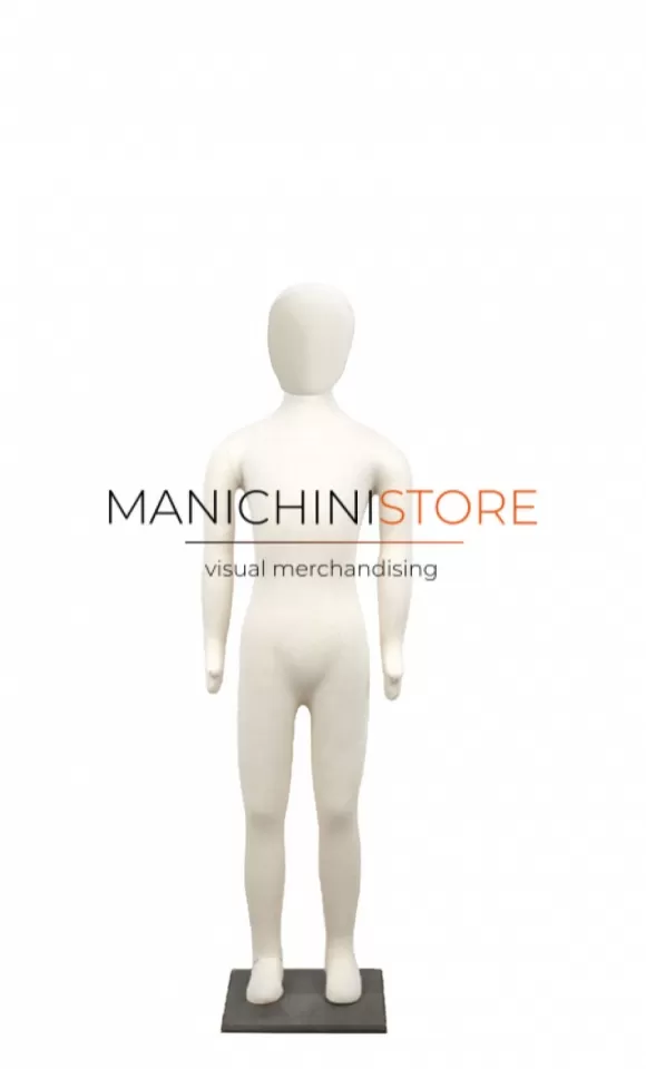 Manichino bambino flessibile rivestito in tessuto - 8 anni