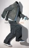 Manichino donna appeso, snodato e invisibile - velluto nero