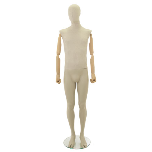 Manichino uomo Linen con braccia in legno - posa 1