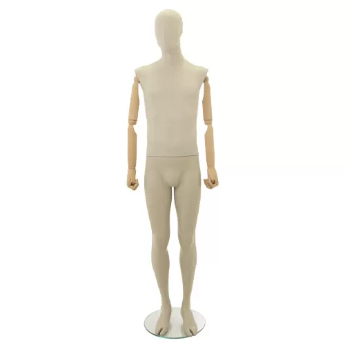 Manichino uomo Linen con braccia in legno - posa 1