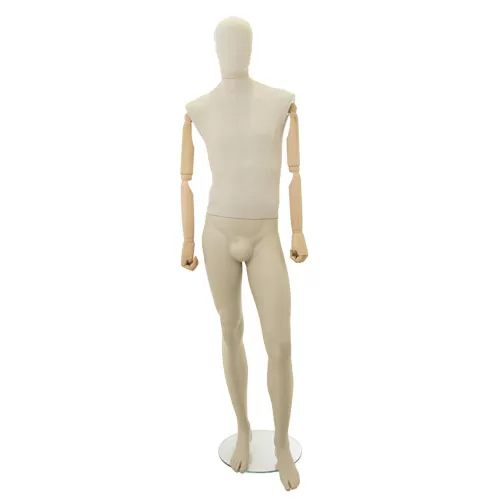 Manichino uomo Linen con braccia in legno - posa 2