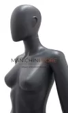Noleggio manichino donna testa uovo in Ecoplastic - grigio antracite