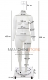 Manichino donna conformato per foto internet e-commerce HH24