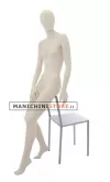 Manichino donna seduto Avorio