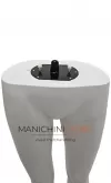Manichino donna testa uovo in plastica bianca
