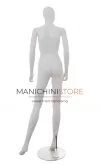 Manichino donna testa uovo in plastica bianca