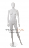 Manichino donna testa uovo in plastica bianca
