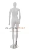Manichino donna testa uovo in plastica bianca