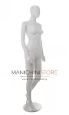 Manichino donna testa uovo in plastica bianca
