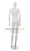Manichino donna testa uovo in plastica bianca