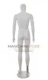 Manichino uomo testa uovo in plastica bianca