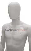 Manichino uomo testa uovo in plastica bianca