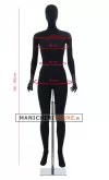 Manichino donna nero spillabile con testa a uovo