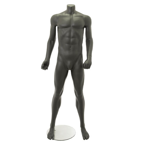 Manichino uomo sportivo senza testa antracite - fine serie