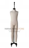 Manichino uomo sartoriale in lino "Tailormade" appeso con base in ghisa
