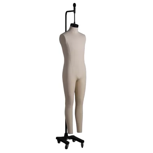 Manichino uomo sartoriale in lino "Tailormade" appeso con base in ghisa