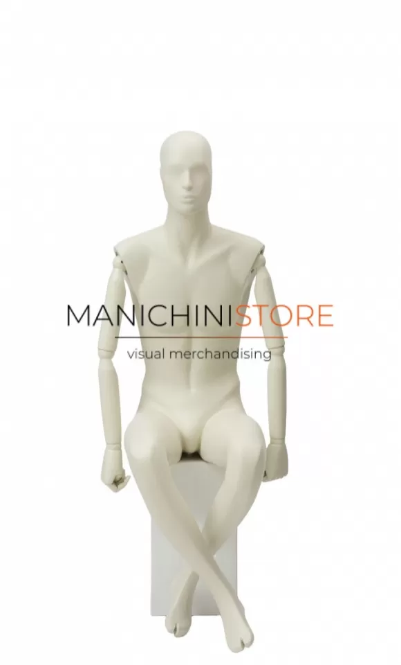 Manichino uomo collezione White Wood - seduto
