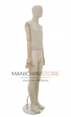 ABSolute Collection male mannequin in ABS with covered bust and head and wooden arms