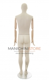ABSolute Collection male mannequin in ABS with covered bust and head and wooden arms