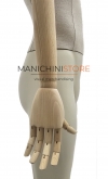 ABSolute Collection male mannequin in ABS with covered bust and head and wooden arms