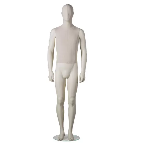Manichino uomo Collezione ABSolute in ABS con busto e testa rivestiti