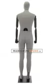 Manichino uomo Plastic Lycra con braccia in legno - grigio