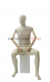 Manichino uomo Linen con braccia in legno seduto