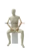 Manichino uomo Linen con braccia in legno seduto