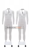 Manichino uomo per foto internet e-commerce base doppia asta con ruote