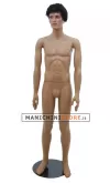 Manichino uomo realistico mulatto con parrucca