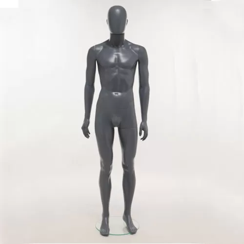 Manichino uomo testa uovo in Ecoplastic - grigio antracite
