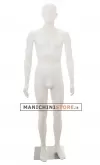 Manichino uomo testa stilizzata in Ecoplastic - bianco