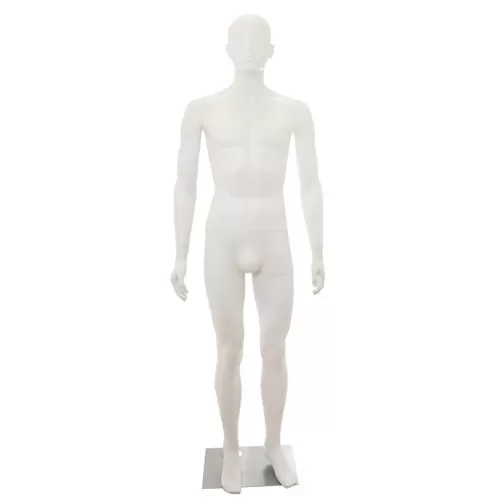 Manichino uomo testa stilizzata in Ecoplastic - bianco