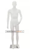 Manichino uomo testa stilizzata in Ecoplastic - bianco