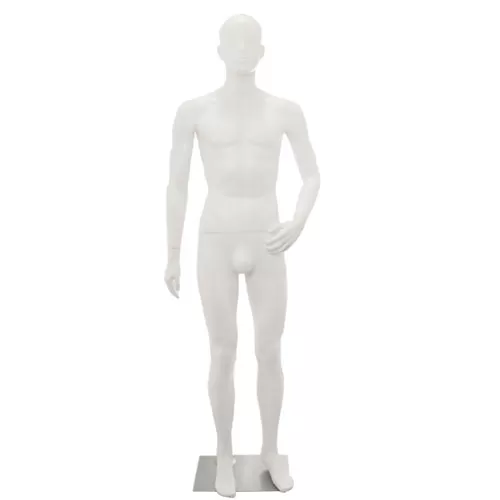Manichino uomo testa stilizzata in Ecoplastic - bianco