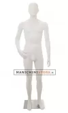 Manichino uomo testa stilizzata in Ecoplastic - bianco