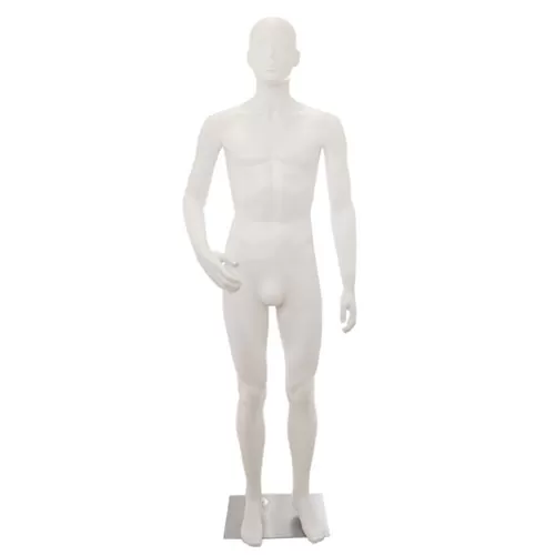 Manichino uomo testa stilizzata in Ecoplastic - bianco