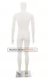 Manichino uomo testa stilizzata in Ecoplastic - bianco